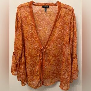Jessica Simpson Burnt Orange Blouse Junior Medium